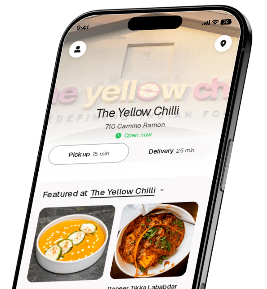 The Yellow Chilli app preview